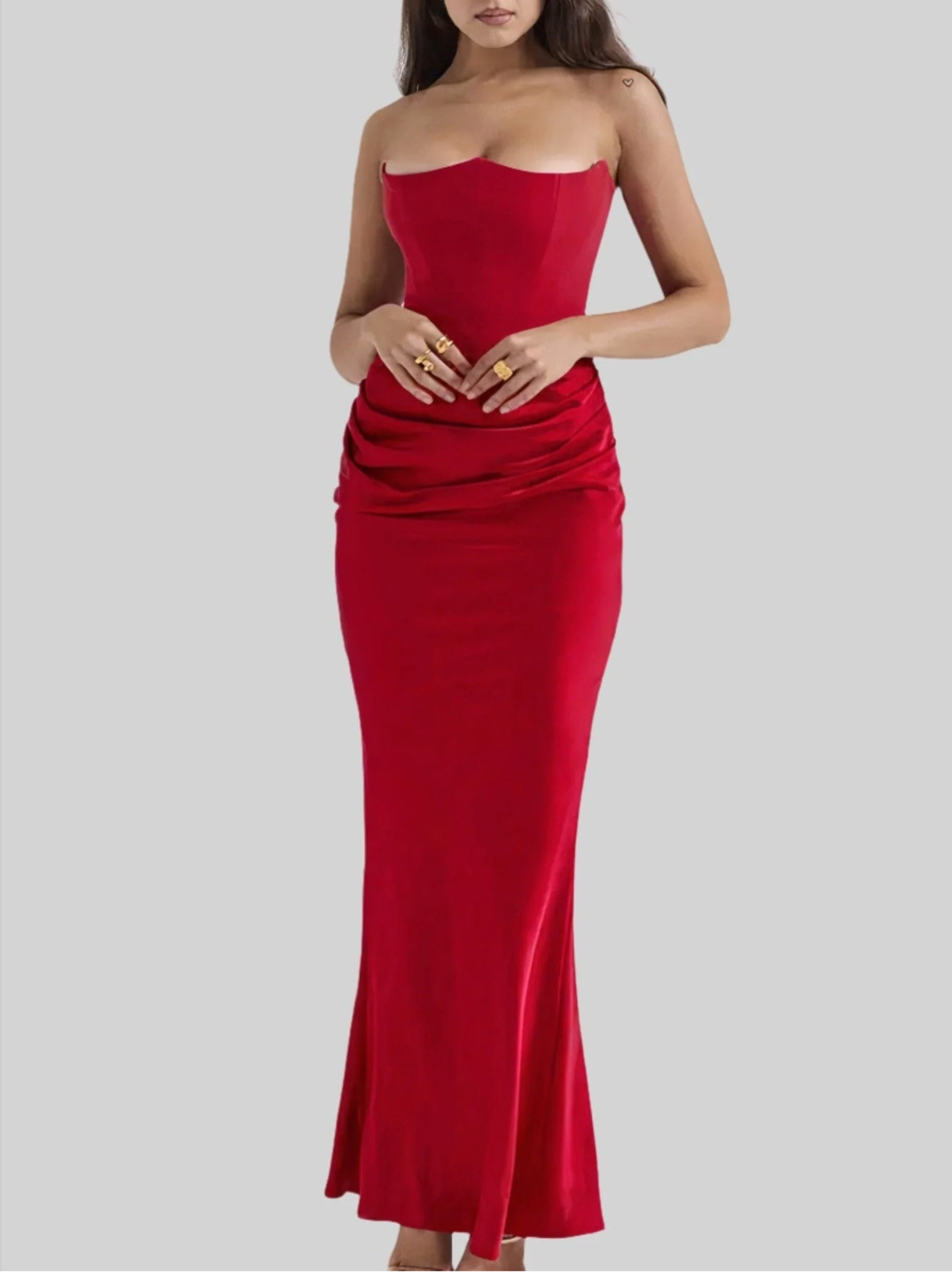 Off-shoulder Slimming Fishbone Skinny Silk Casual Women