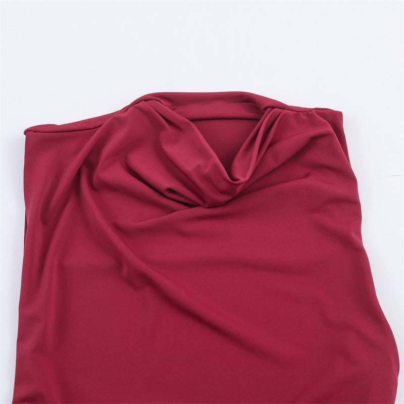 Women's Fashionable Simple Pleated Long Dress