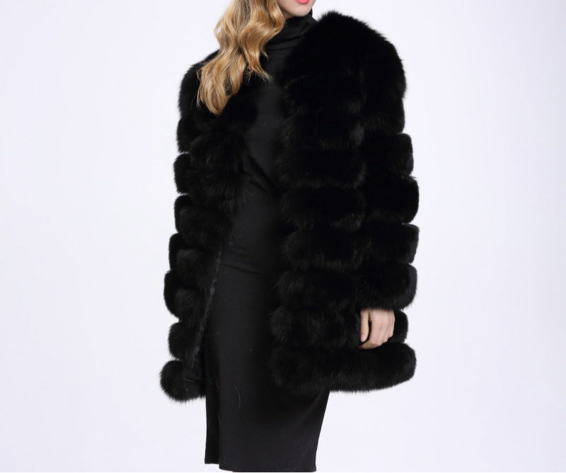 Ladies Luxury Long Fur Coat
