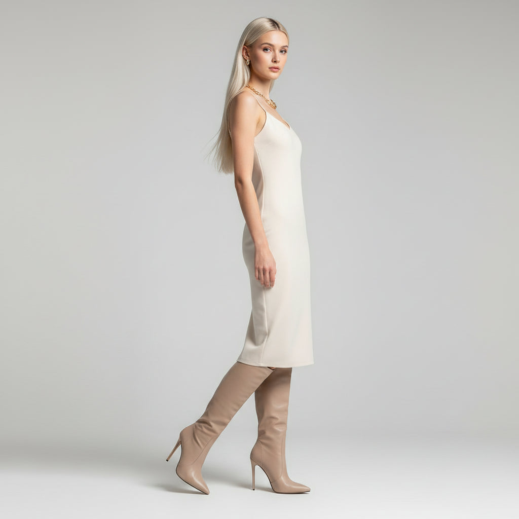 New Small Wide High Stiletto Heel Fashion Boots