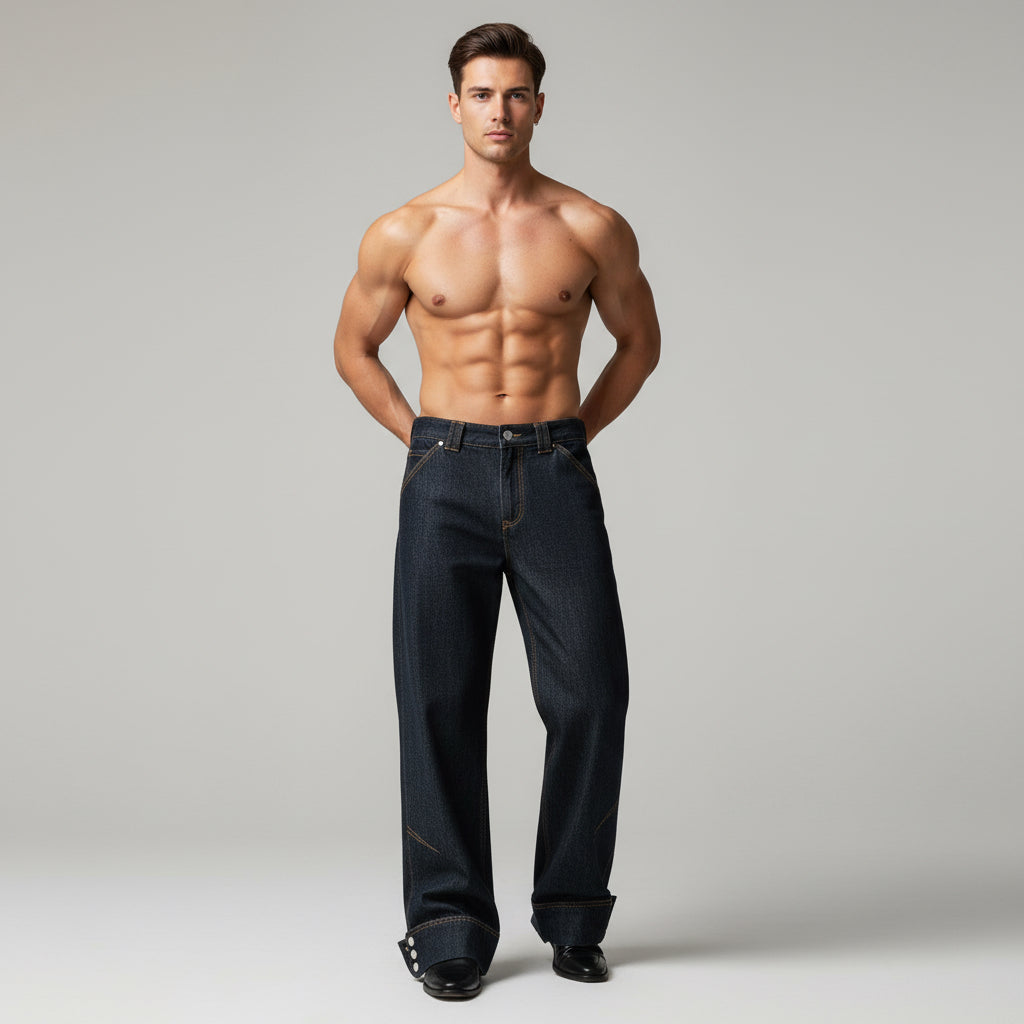 Fashion Personalized Work Clothes Denim Trousers Men