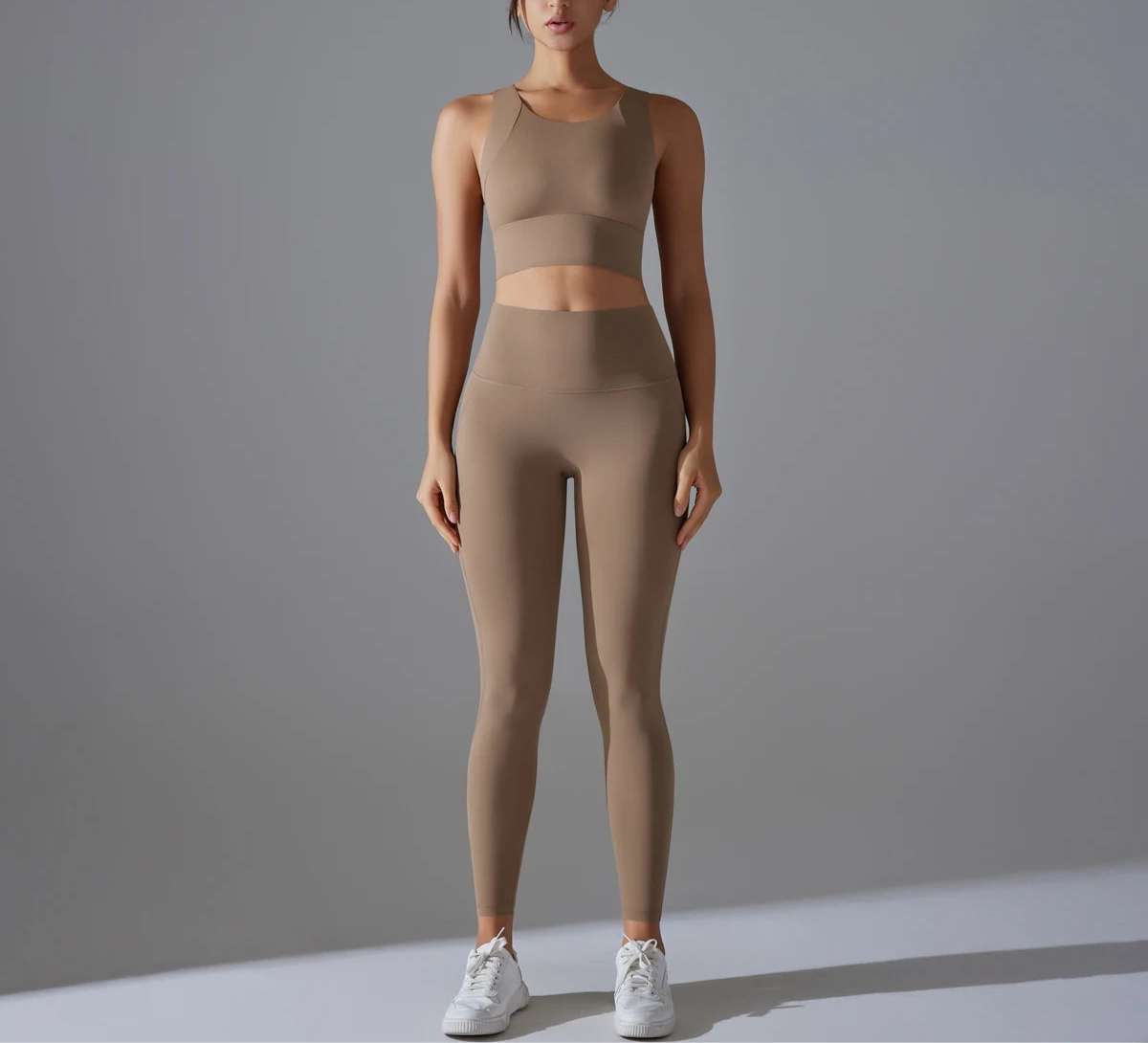 Yoga Set Women's Tracksuit Women Fitness Crop Top Shockproof Sports Bras Yoga Gym Running Pants Sportswear Running Fitness Yoga