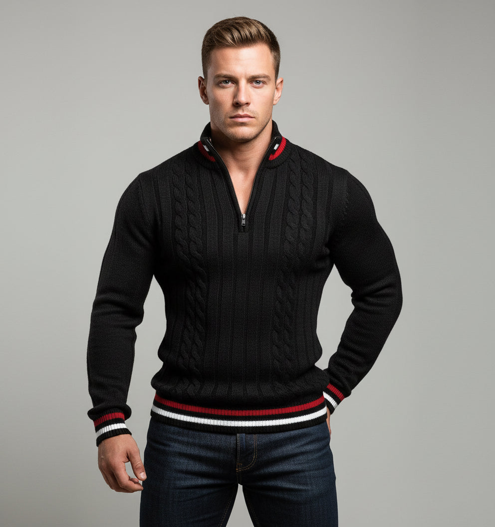 High Necked Knitted Shirt
