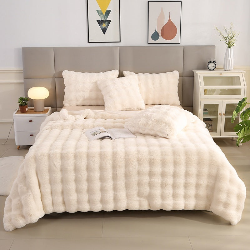 Rabbit Plush Blanket Sofa Cover Leisure Blanket