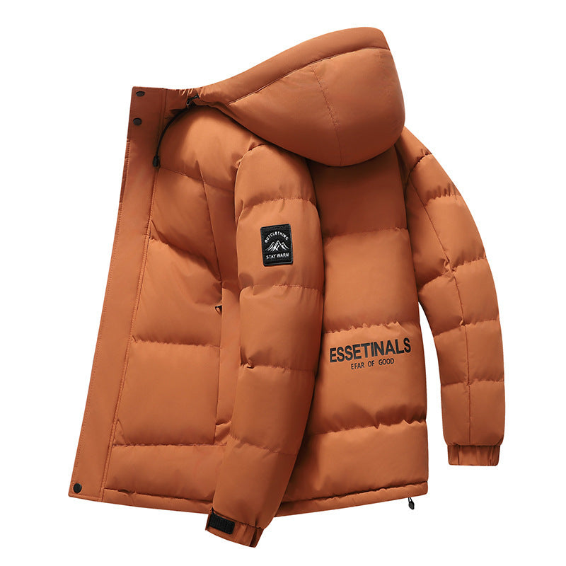 Men's Hooded Thickened Cold-proof Cotton-padded Clothing Coat