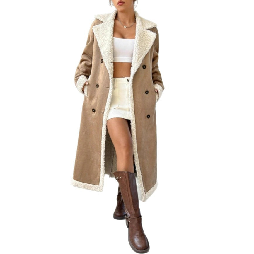 Fashion Temperament Composite Fur Velvet Coat