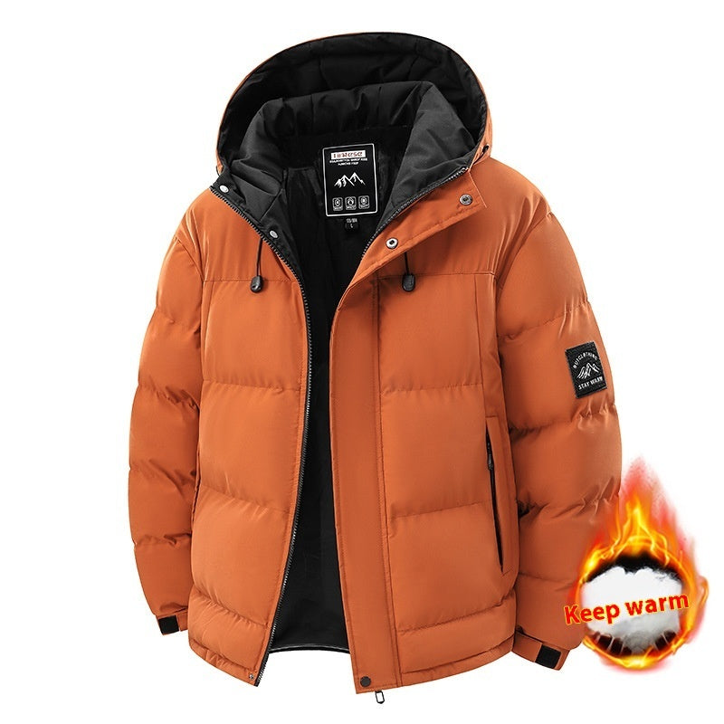 Men's Hooded Thickened Cold-proof Cotton-padded Clothing Coat