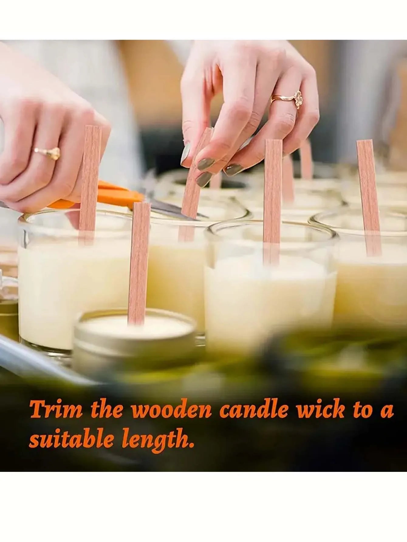 DIY Candle Making Kit | 60pcs Set with Natural Wood Wicks, Metal Stands & Glue Dots for Crafting