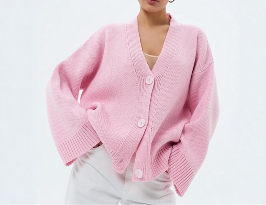 Thick Knit Cardigan Baggy Coat