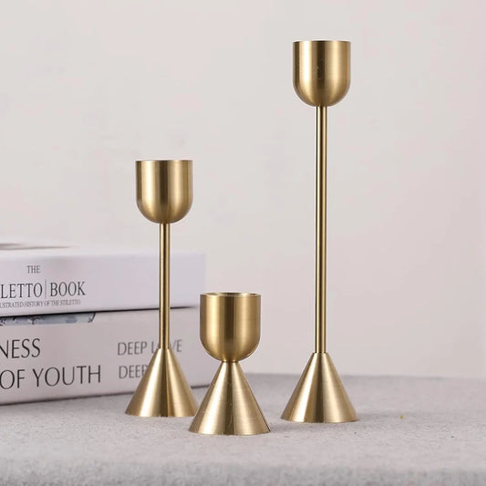 Luxury Golden Color Metal Candle Holders