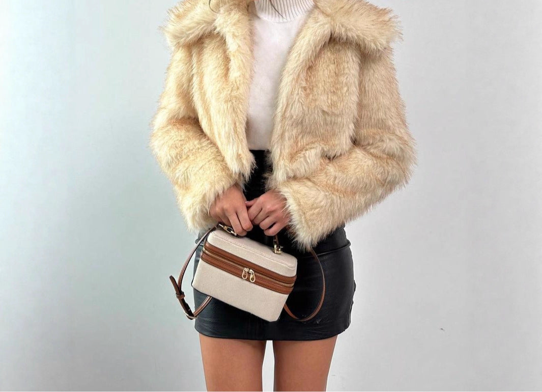 New Fox Fur Fashion Thick Warm Fur Coat