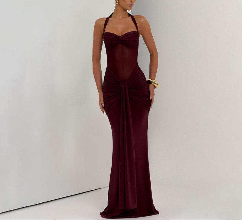 Women's Ribbon Slim-fit Sheath Dress