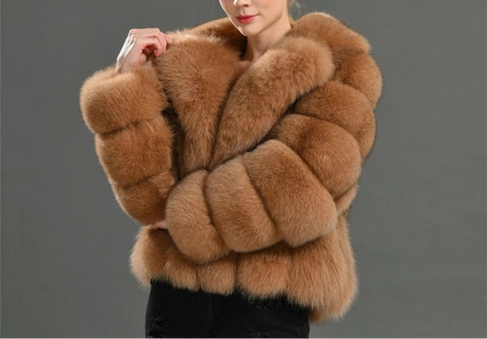 Coat Imitation Fox Fur Women's Clothing
