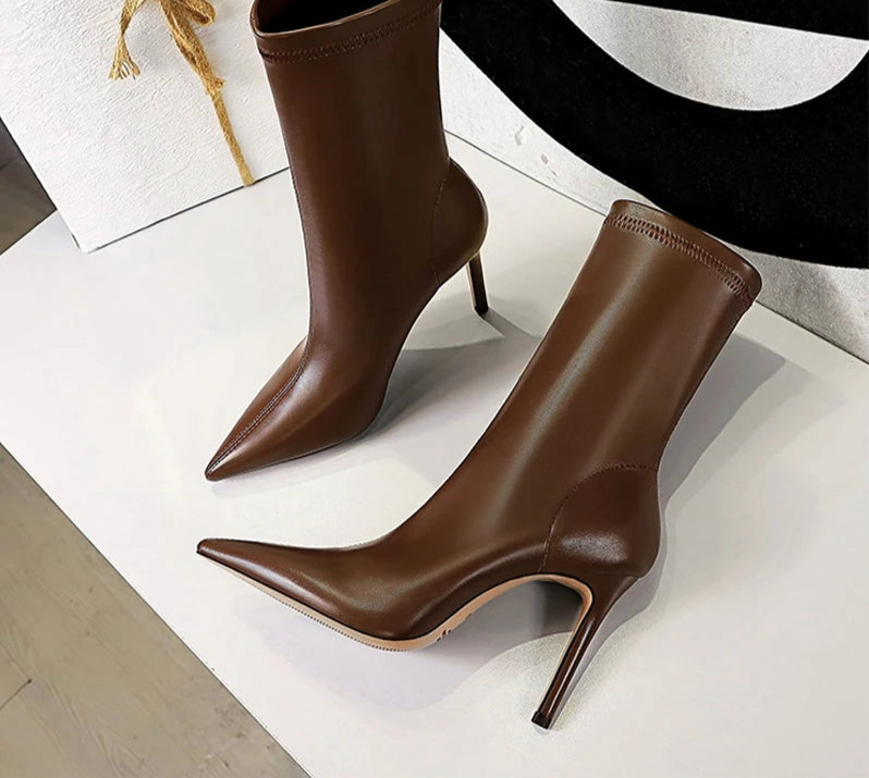 Spring High Quality Soft PU Leather Boots