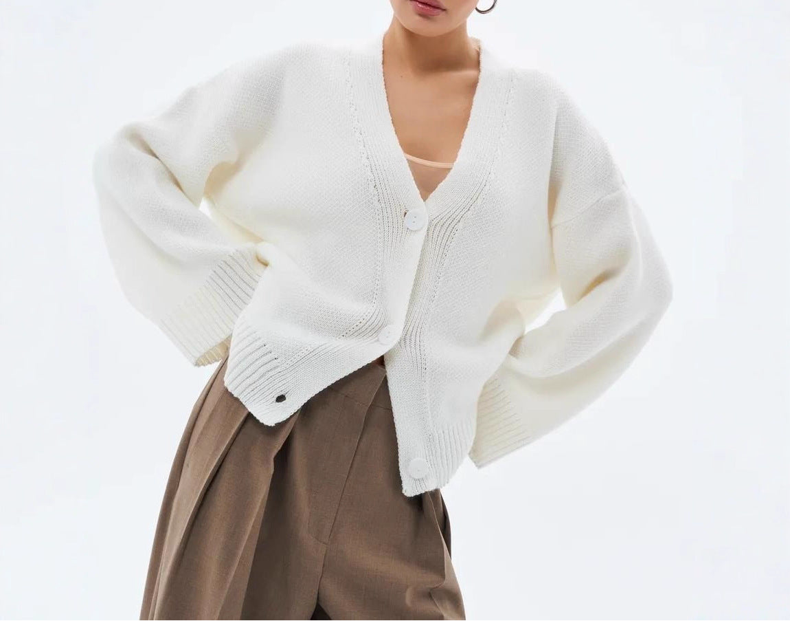 Thick Knit Cardigan Baggy Coat