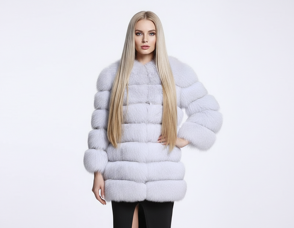 Ladies Luxury Long Fur Coat