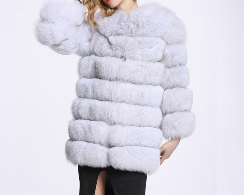 Ladies Luxury Long Fur Coat