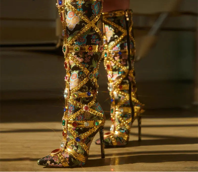 Gemstone Crystal Heels