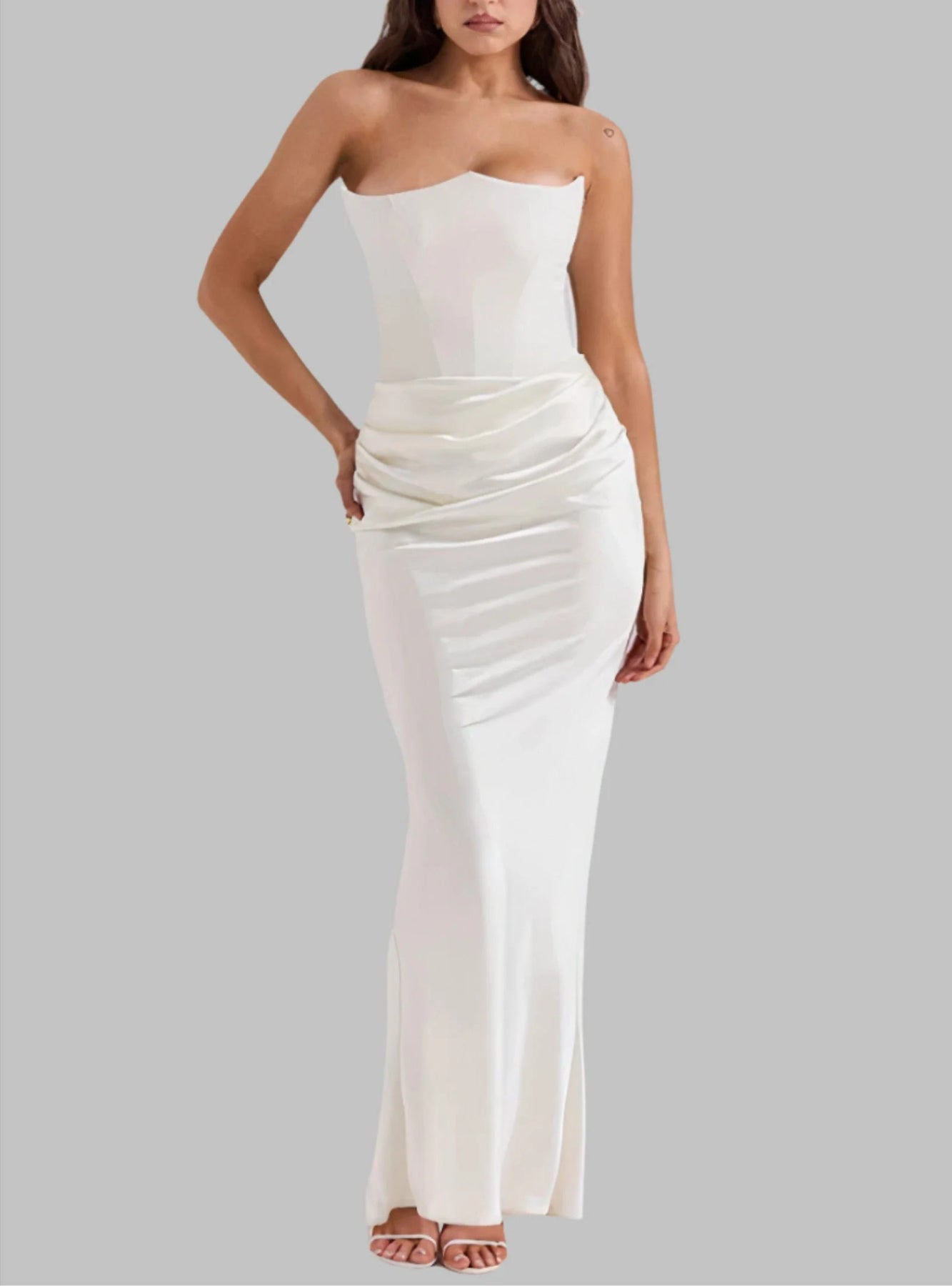 Off-shoulder Slimming Fishbone Skinny Silk Casual Women