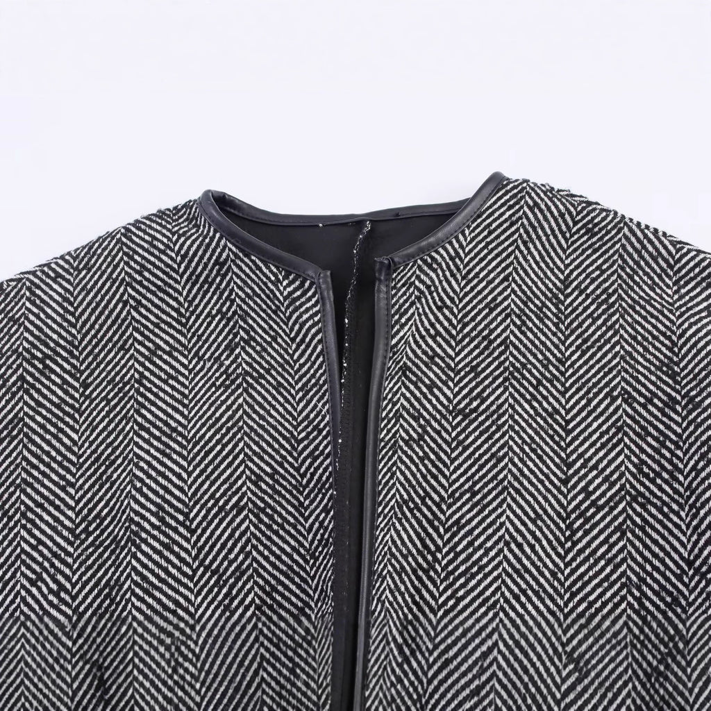 British Style Fashionable Temperament Lace Waist Design Mid-length Coat