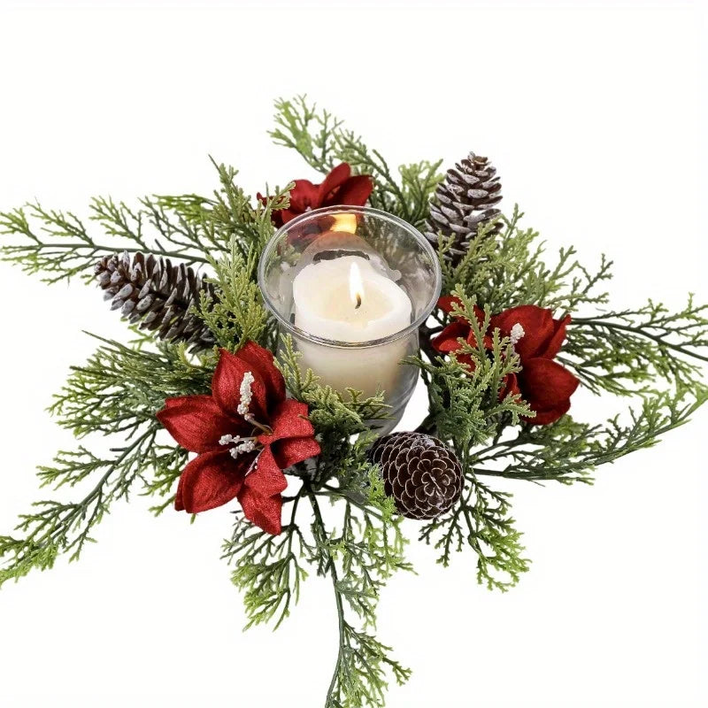 Holiday Candle Holder | Christmas Decorations and Table Centerpieces
