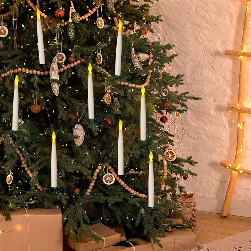Hanging LED Candles Set | Warm Light Christmas Decoration