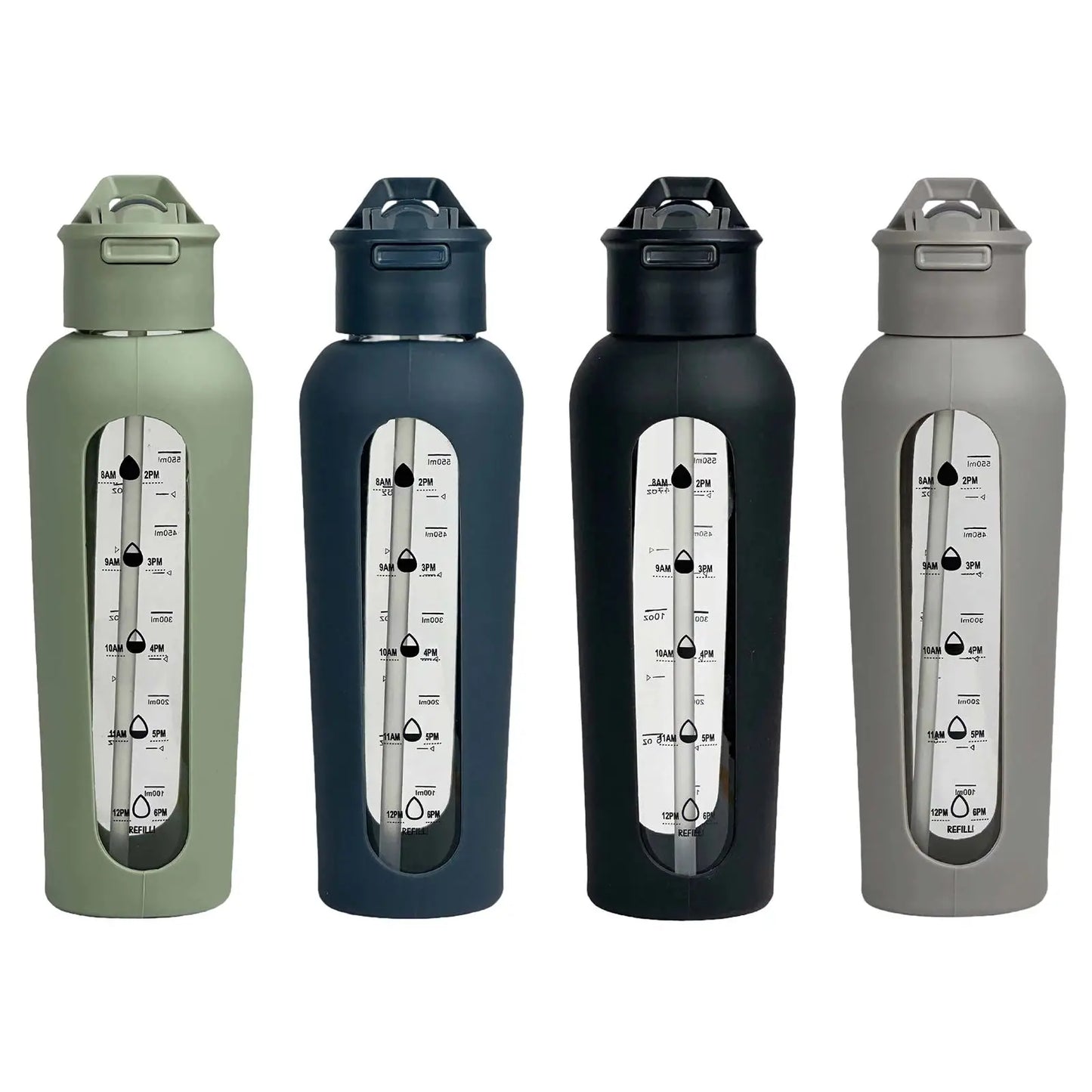 Water Bottle with Silicone Sleeve