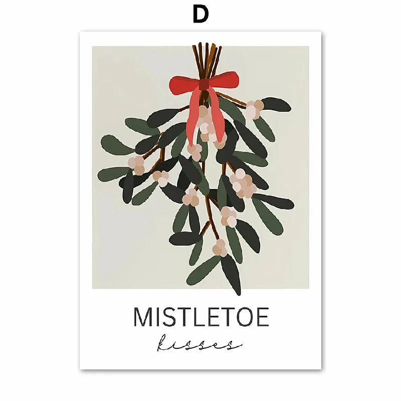 Christmas Modern Holiday Minimalist Xmas Wall Art