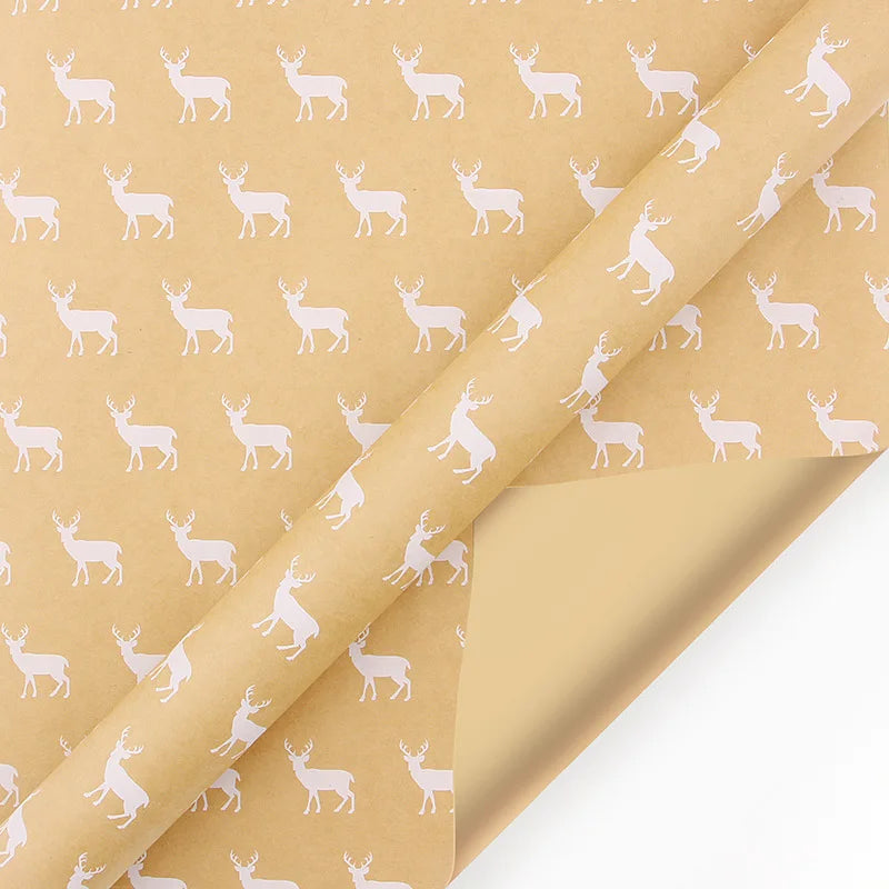 Christmas Gift Paper Roll Brown | Decorative Wrapping Paper Kraft