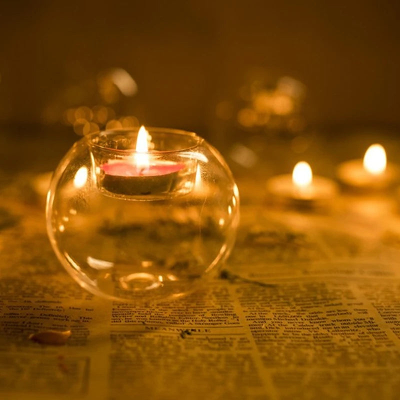 Glass Candle Holder