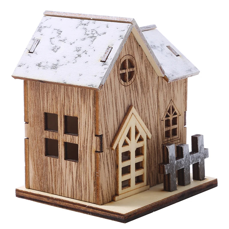 Christmas LED Light Wooden House