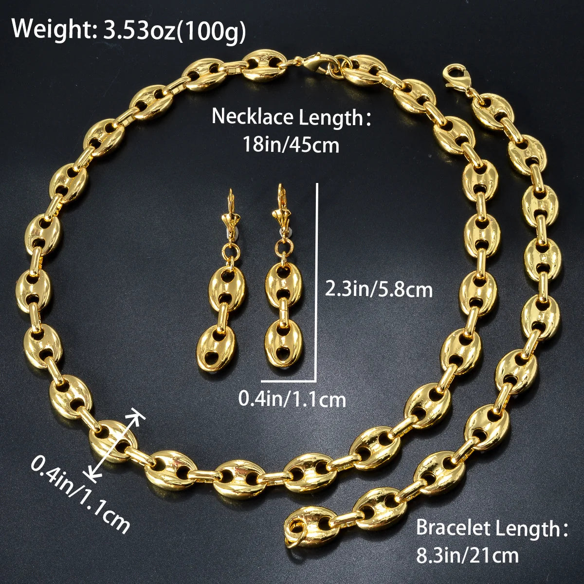 18K Gold Jewellery Set