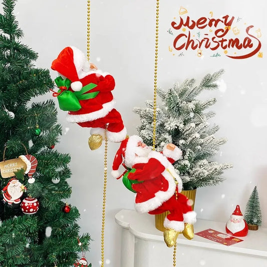 Christmas Electric Climbing Santa Decoration
