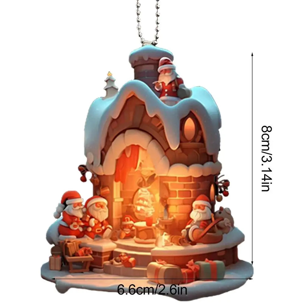 Christmas Snow House | Acrylic Hanging Decoration
