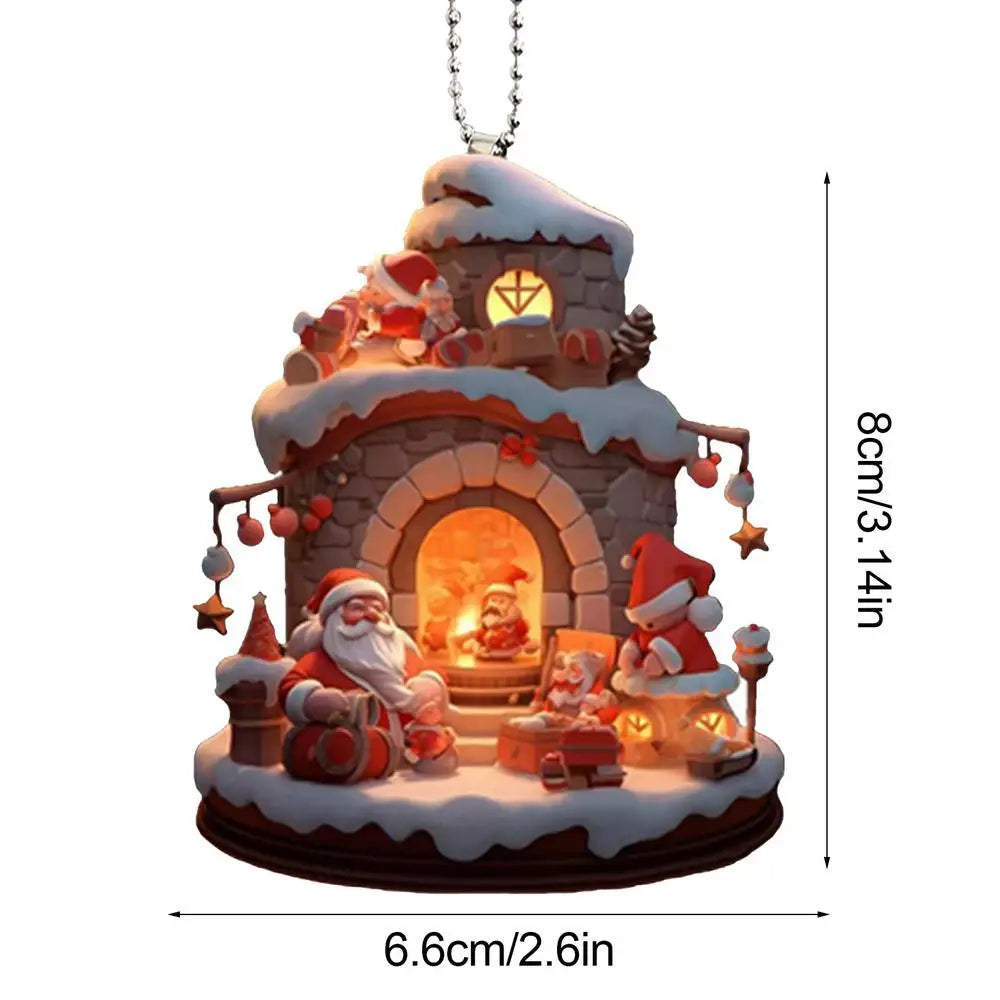Christmas Snow House | Acrylic Hanging Decoration