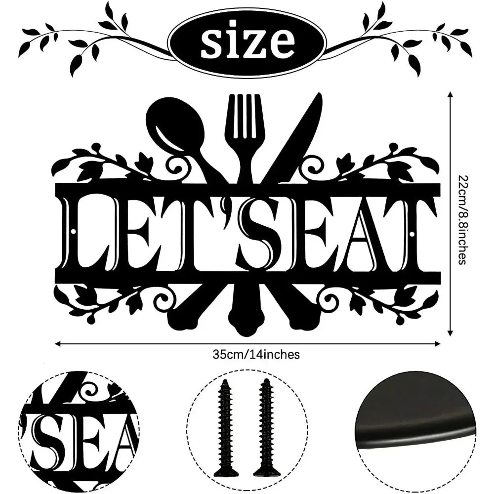 Kitchen Metal Wall Decor