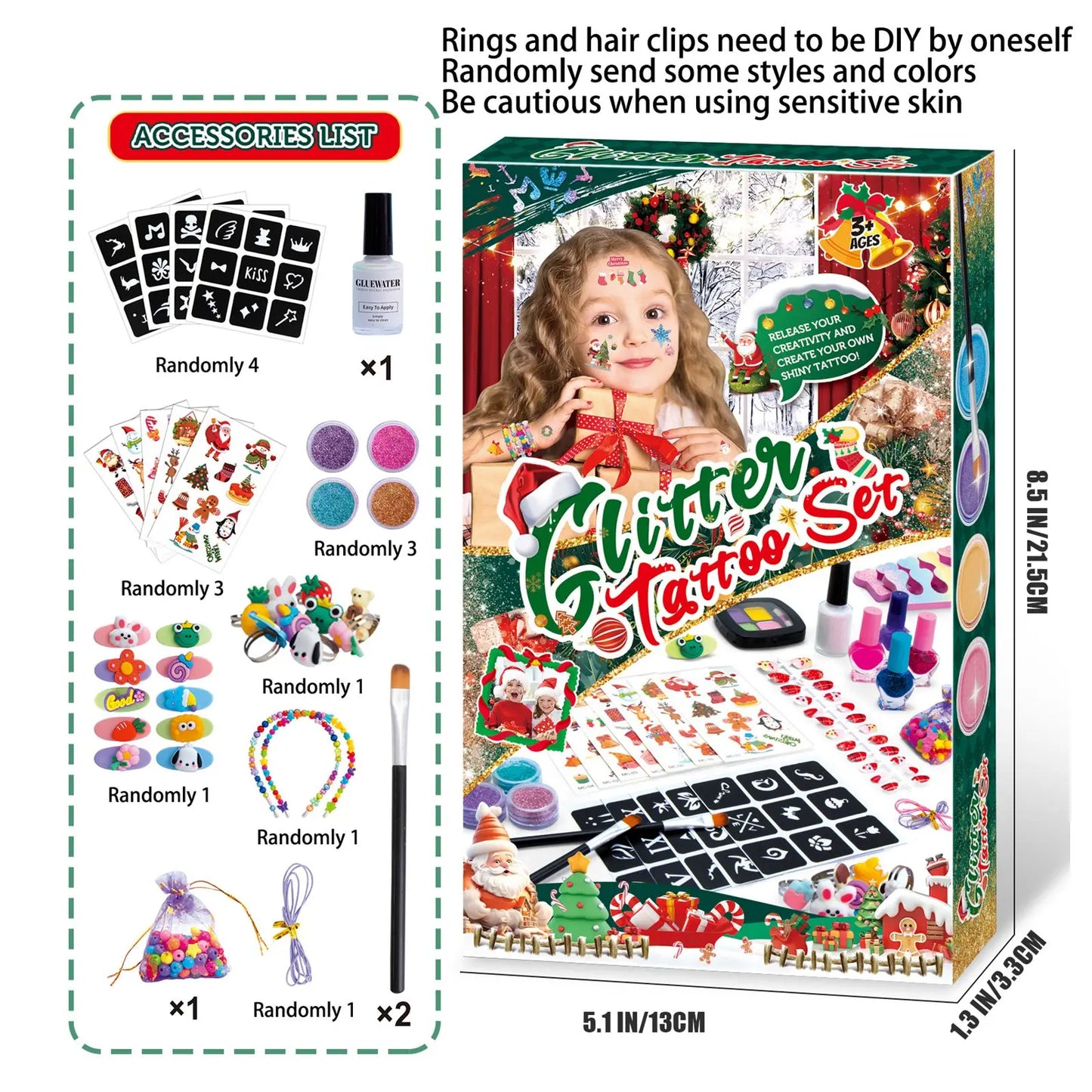 Christmas Makeup Set For Children | Hairpins | Necklaces | Jewellery