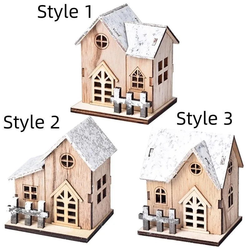 Christmas LED Light | Wooden House Christmas Decorations