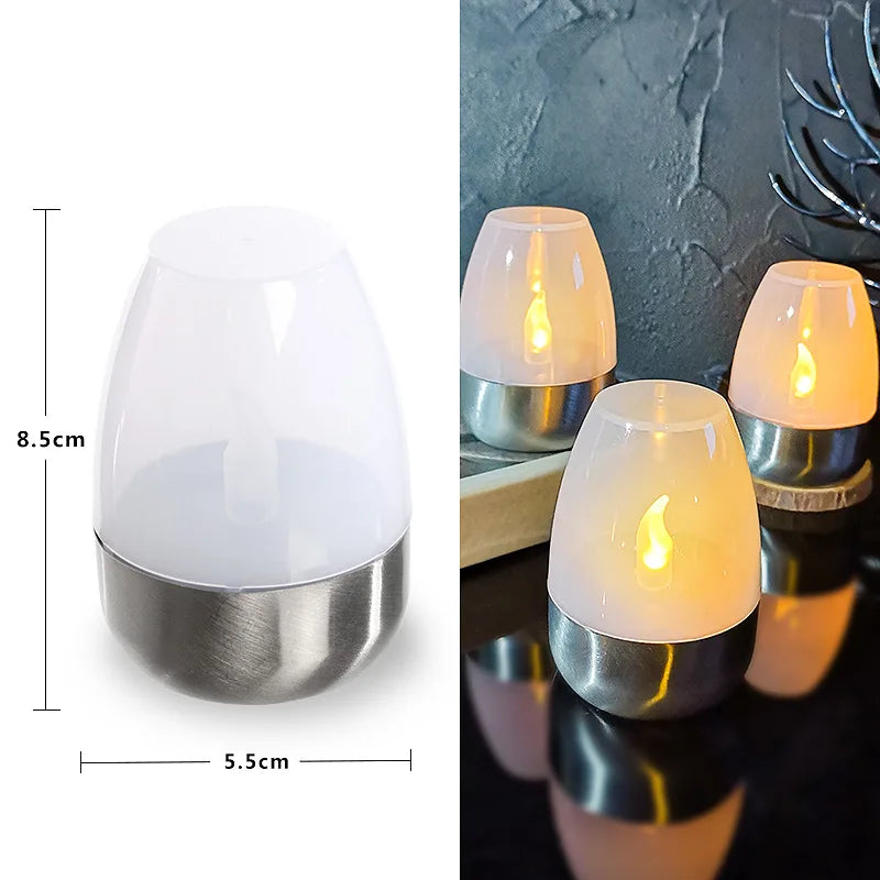 LED Solar Candles Light Flameless | Rechargeable | Outdoor Waterproof | Solar Candles Lamp