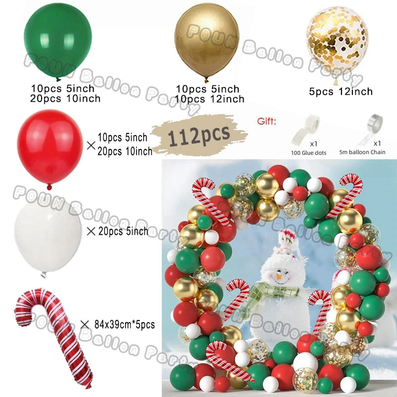 Christmas Balloons Set Decoration