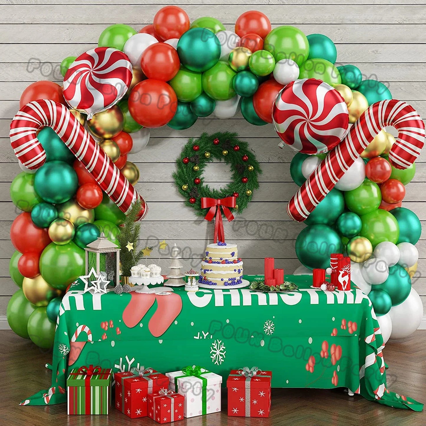 Christmas Balloons Set Decoration