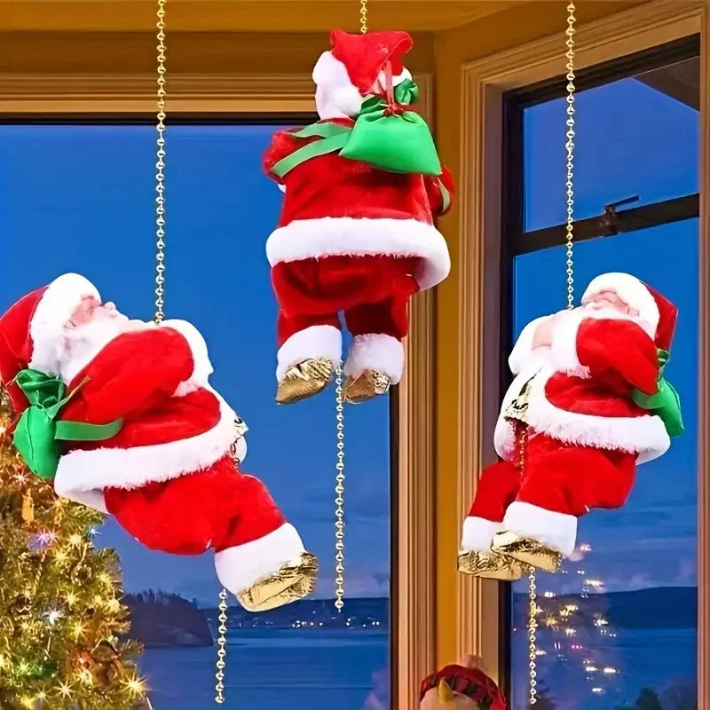 Christmas Electric Climbing Santa Decoration