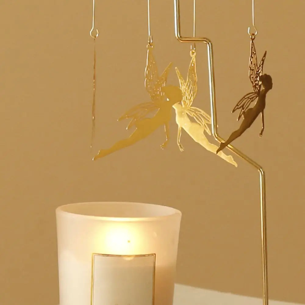 Gold Rotating Spinning Candle Holder