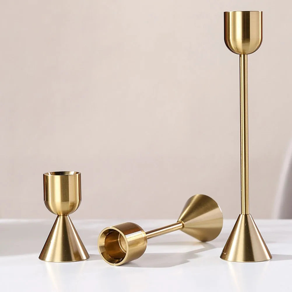 Luxury Golden Color Metal Candle Holders