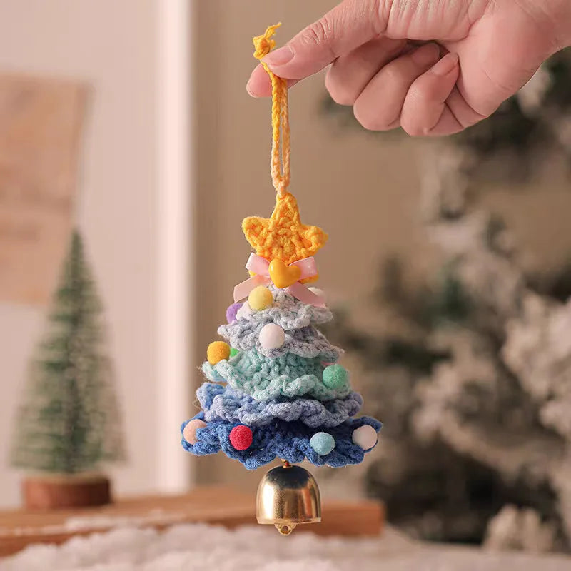 Christmas Tree Car Ornament | Christmas Tree | Hand-knitted Gift Creative Ornament | Home Decoration Christmas Gift