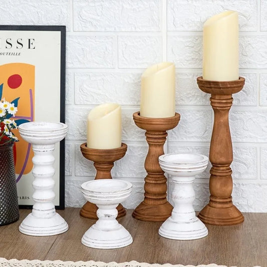 Wooden Candle Holder 3-piece Set