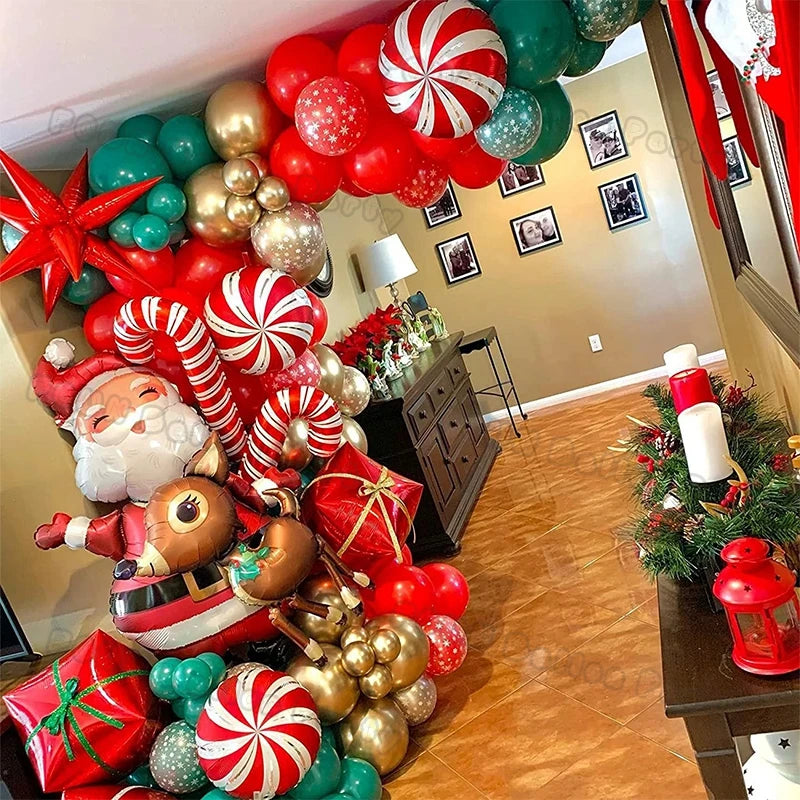 Christmas Balloons Set Decoration