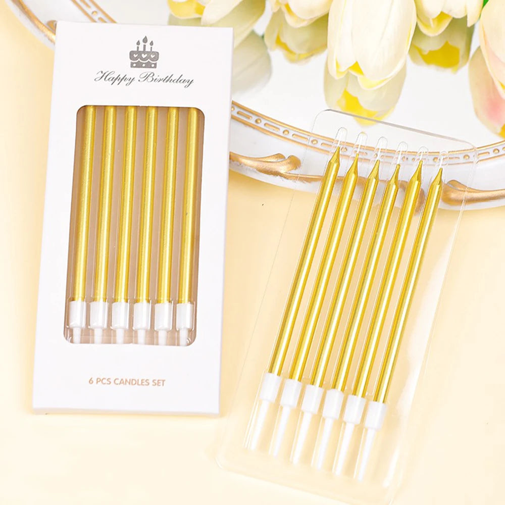 1 Box Long Pole Candle Cake Decoration