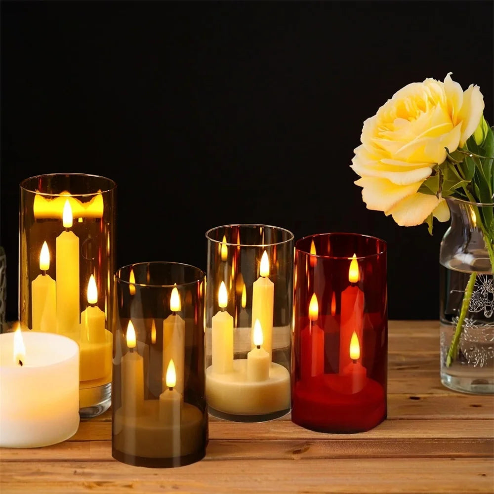 Flameless LED Candle with Clear Cover Warm White Light