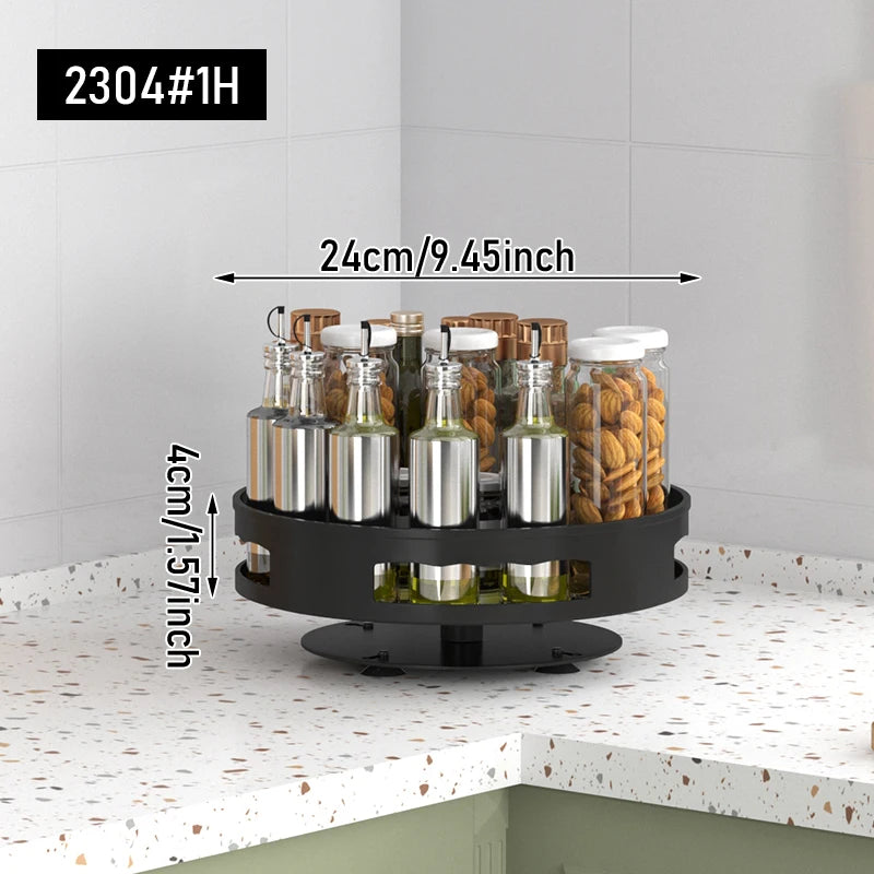 Kitchen multifunctional rotating storage rack